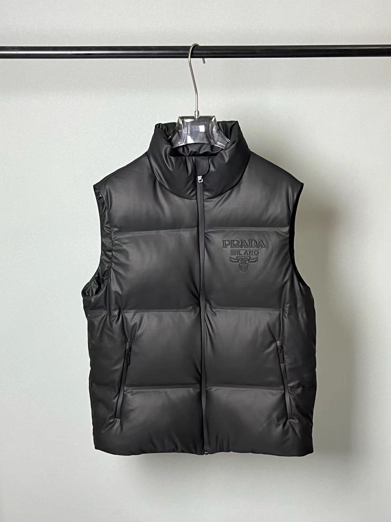 Prada Black Quilted Padded Vest — hero