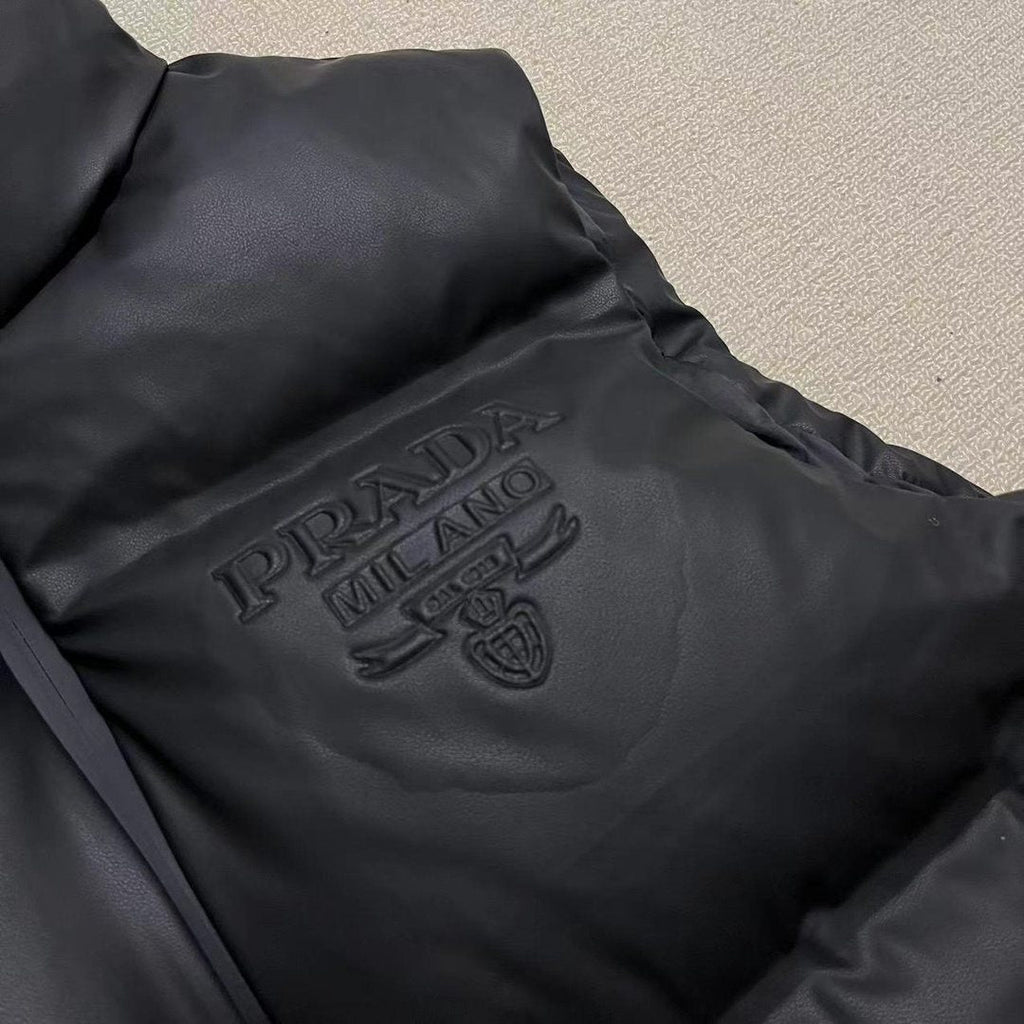 Prada Black Quilted Padded Vest — detail