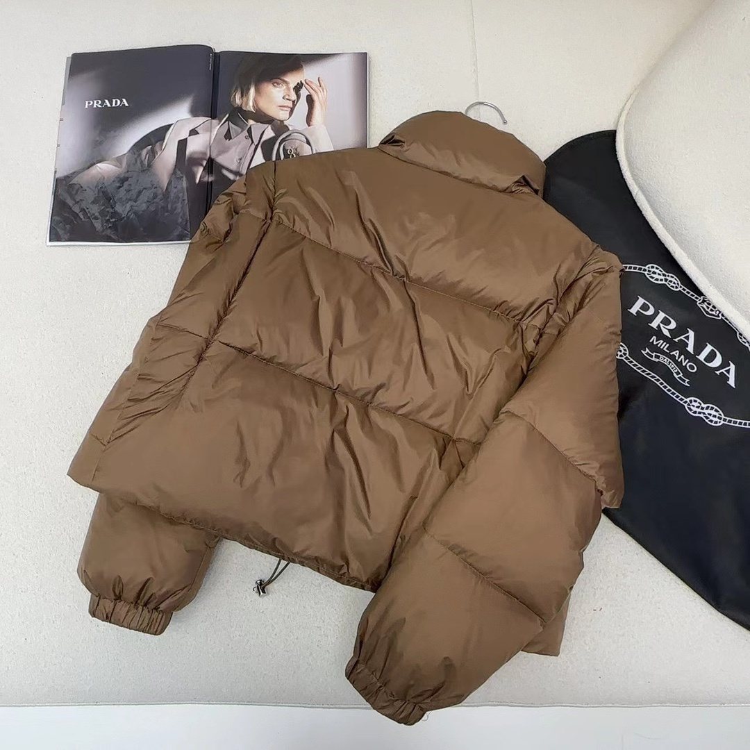 Prada Cropped Quilted Puffer Jacket — back