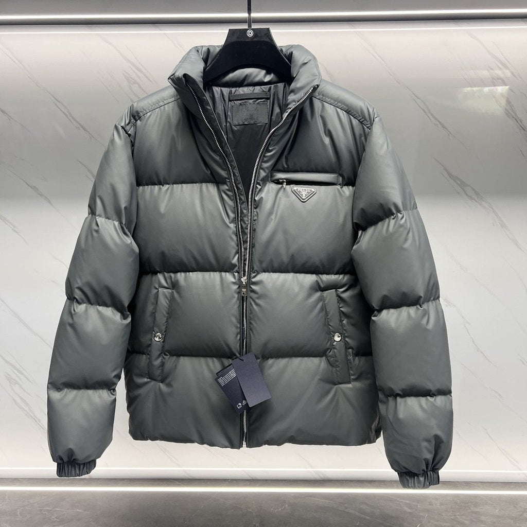 Prada Quilted Stand-Collar Puffer Jacket — front