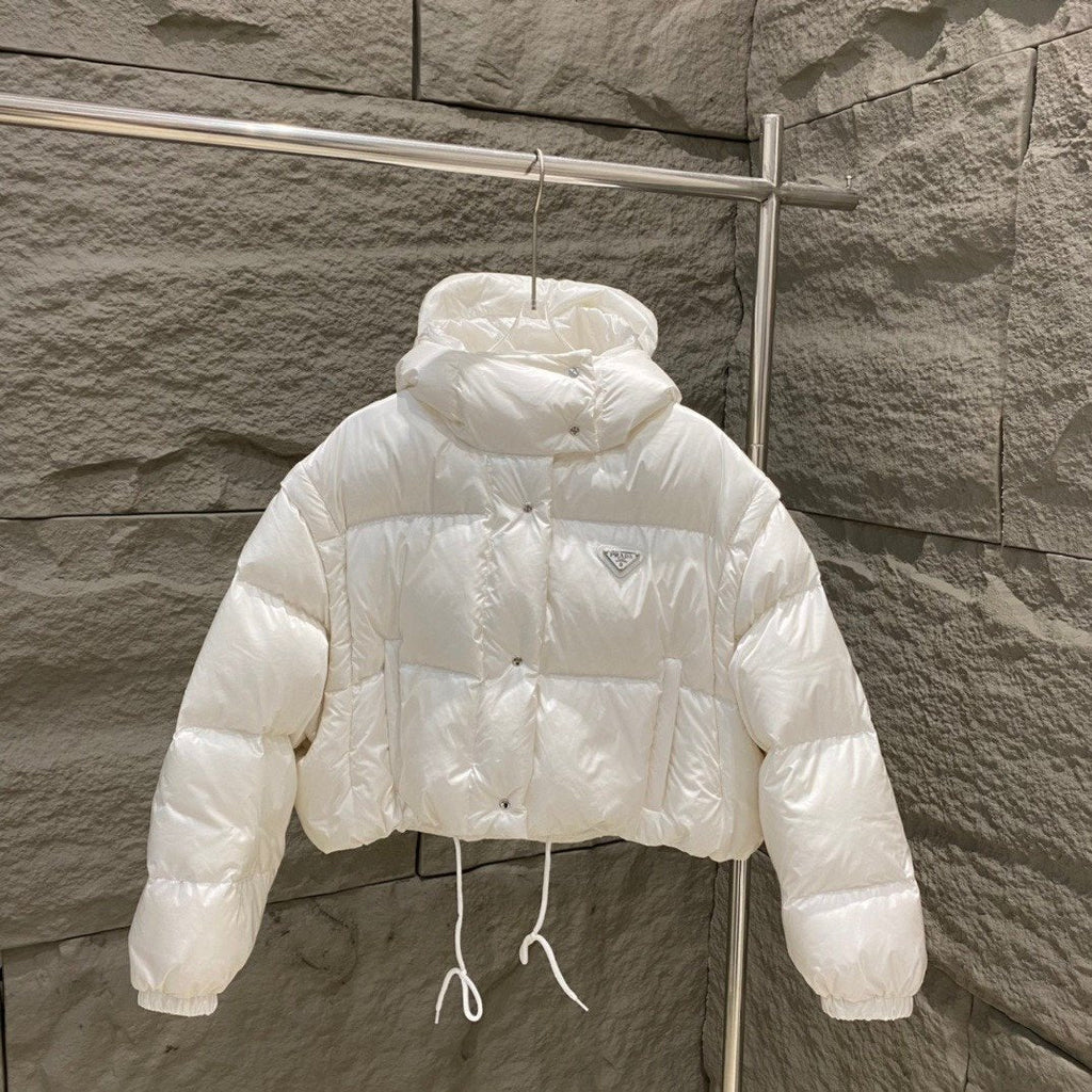 Prada Women's Cropped Convertible Puffer Jacket — hero