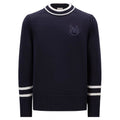 Moncler Navy Chest Monogram Knit Sweater — hero