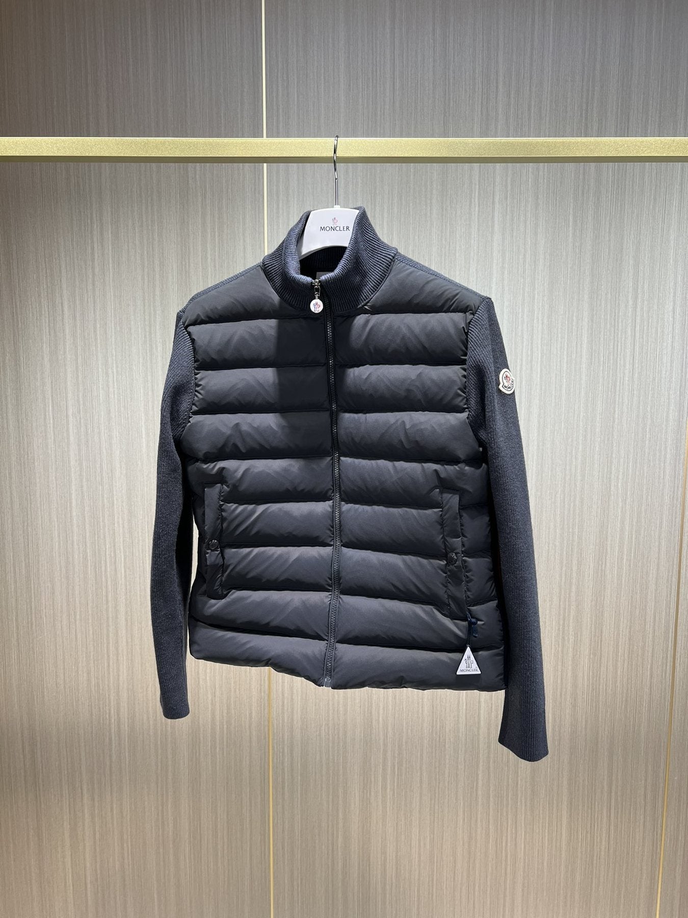 Moncler Sweater Sleeve Down Jacket — front