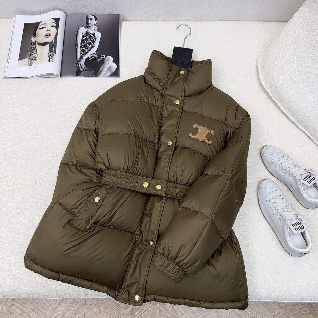 CEL*NE Down Coat Belted Puffer Coat — hero