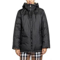 Burberry Black Hooded Puffer Jacket — front