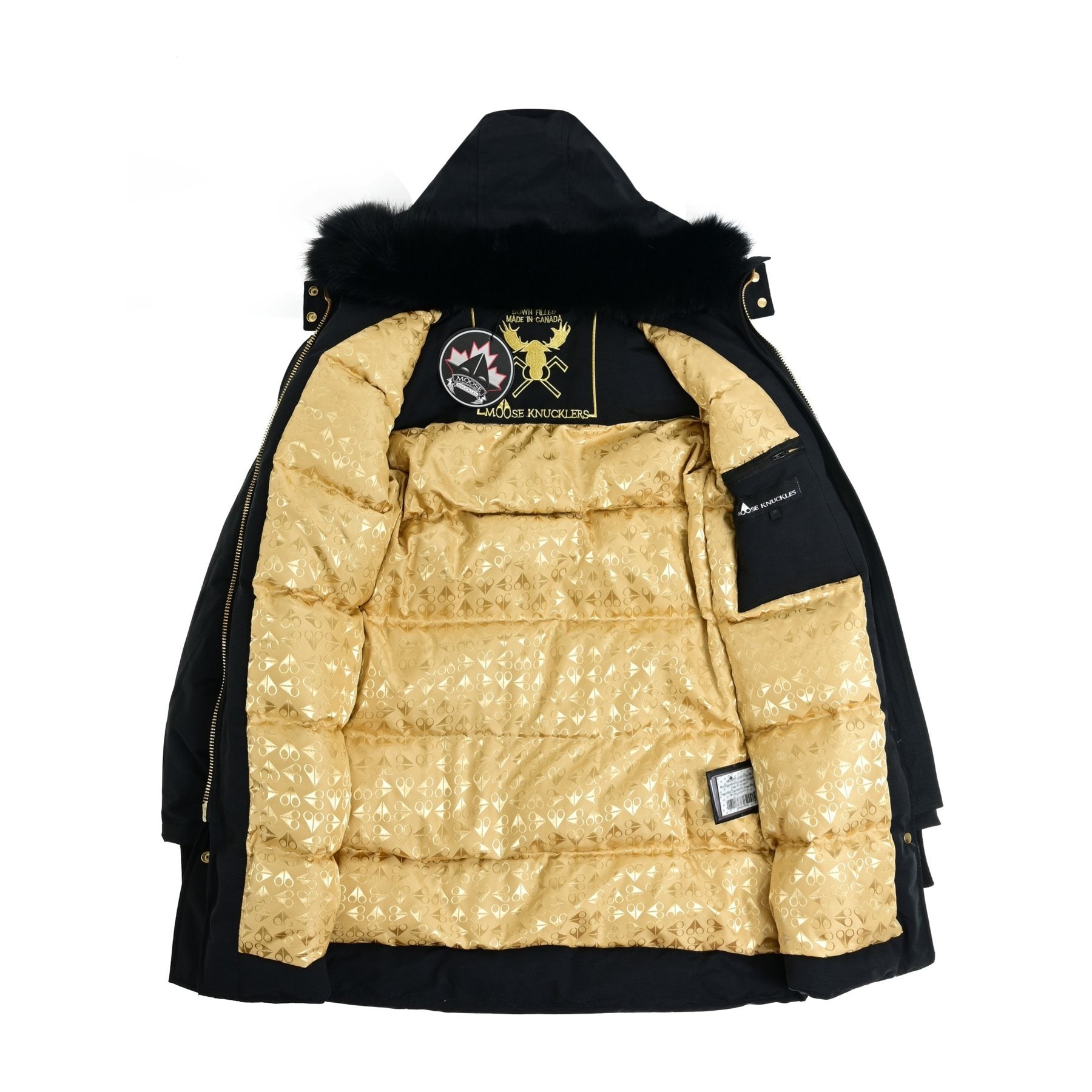Moose Knuckles Women's Long Hooded Parka — detail