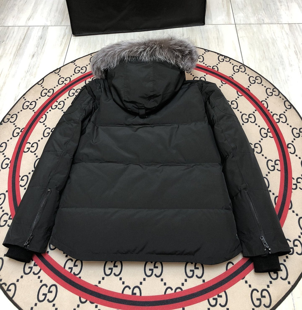 Moose Knuckles Fur-Trim Hooded Puffer Jacket — back