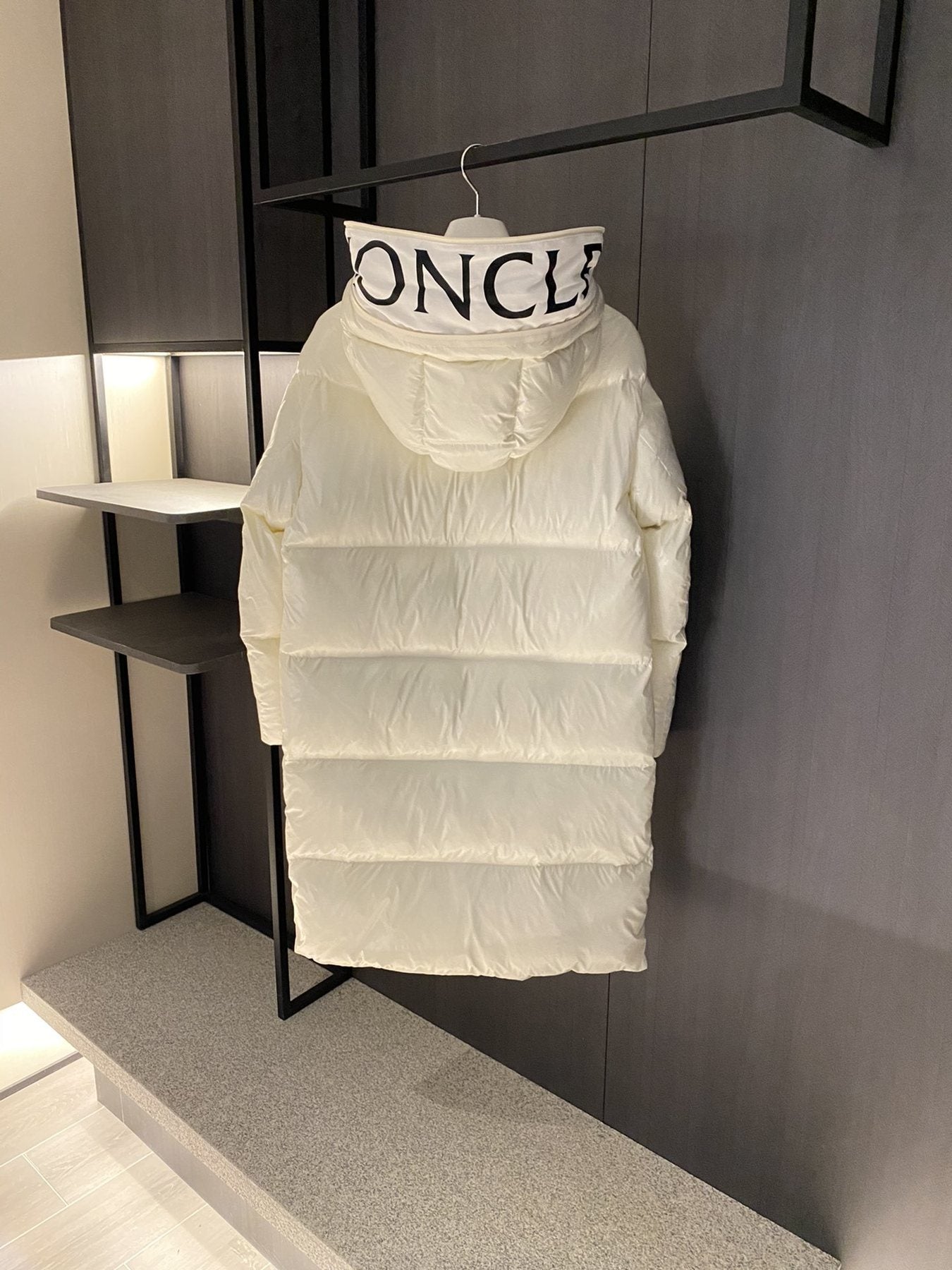 Womem Moncler coat Hooded Quilted Long Down Jacket — back