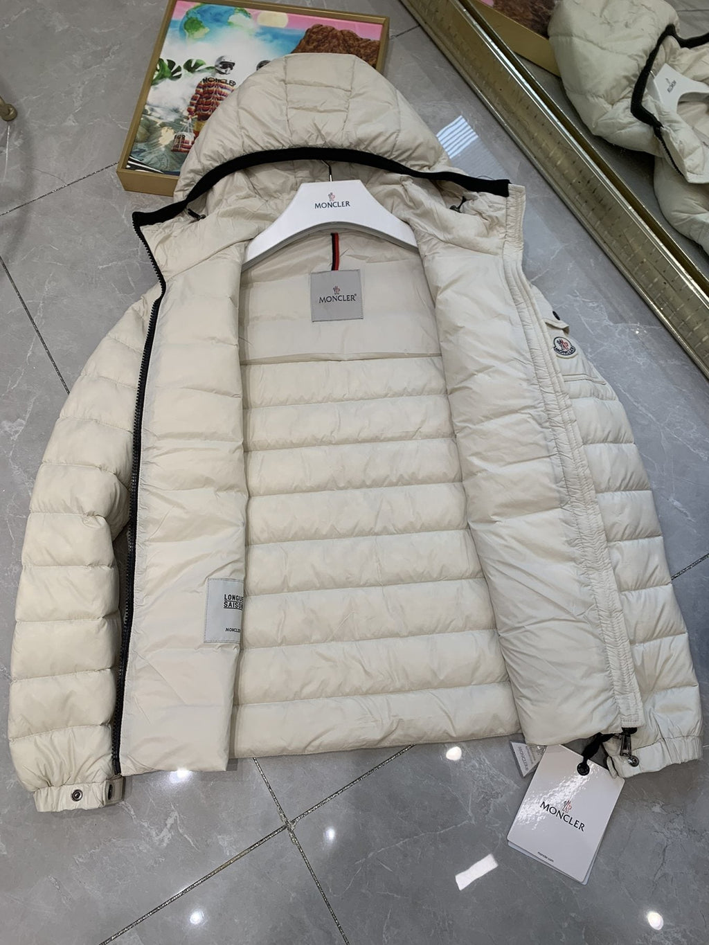 Moncler Hooded Quilted Puffer Coat — back