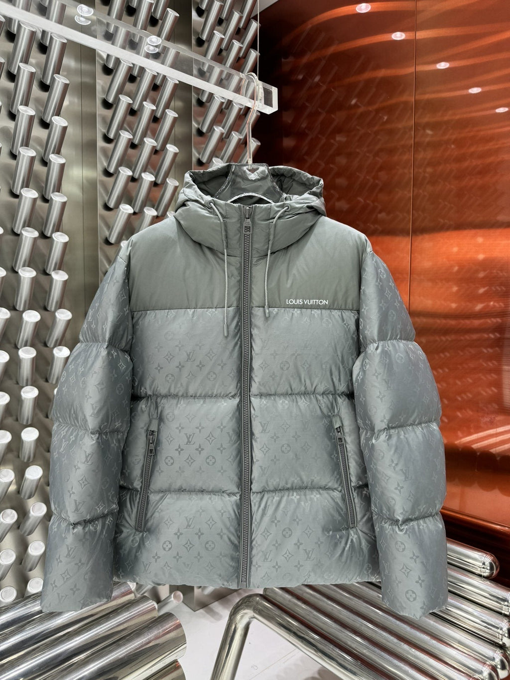 LV Hooded Quilted Puffer Coat — hero