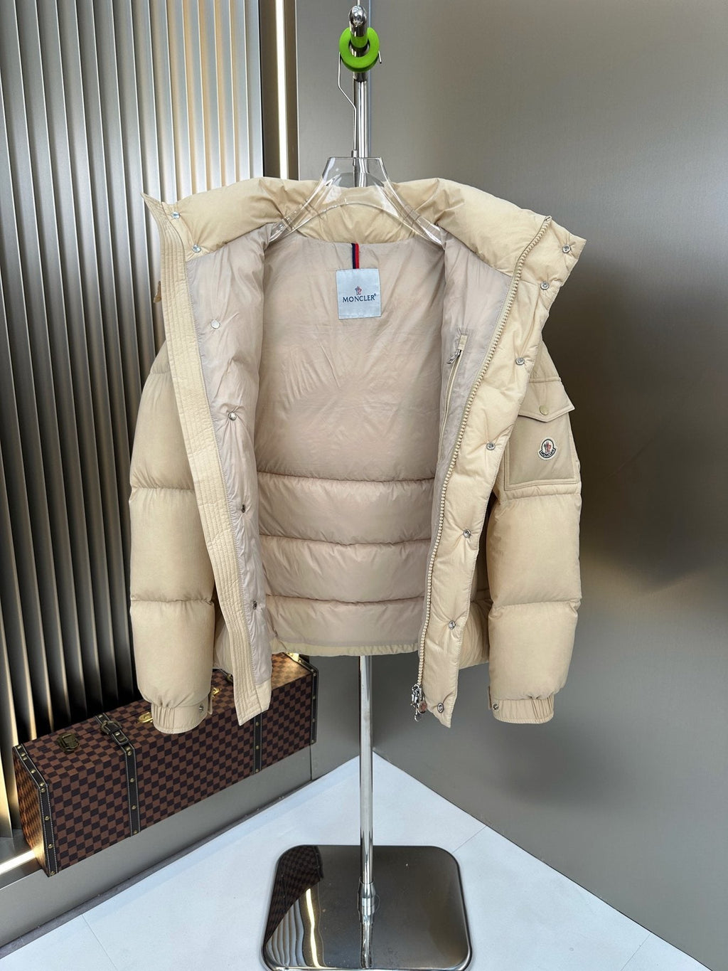 Moncler Hooded Quilted Puffer Coat — detail