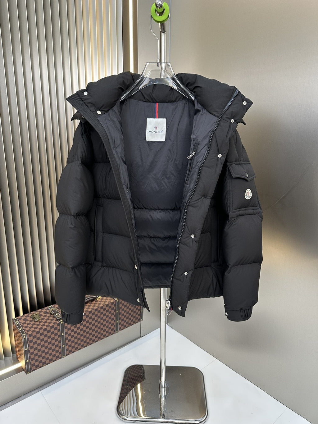 Moncler Hooded Quilted Puffer Coat — detail