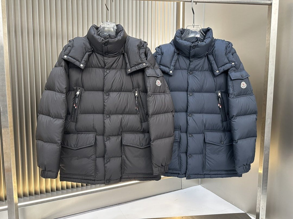 Men Moncler coat Hooded Quilted Puffer Jacket — comparison