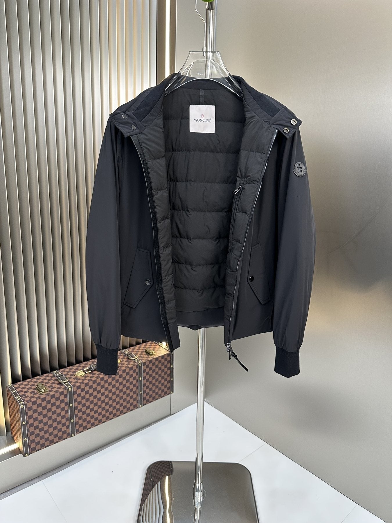 Moncler Padded Stand Collar Coat — detail
