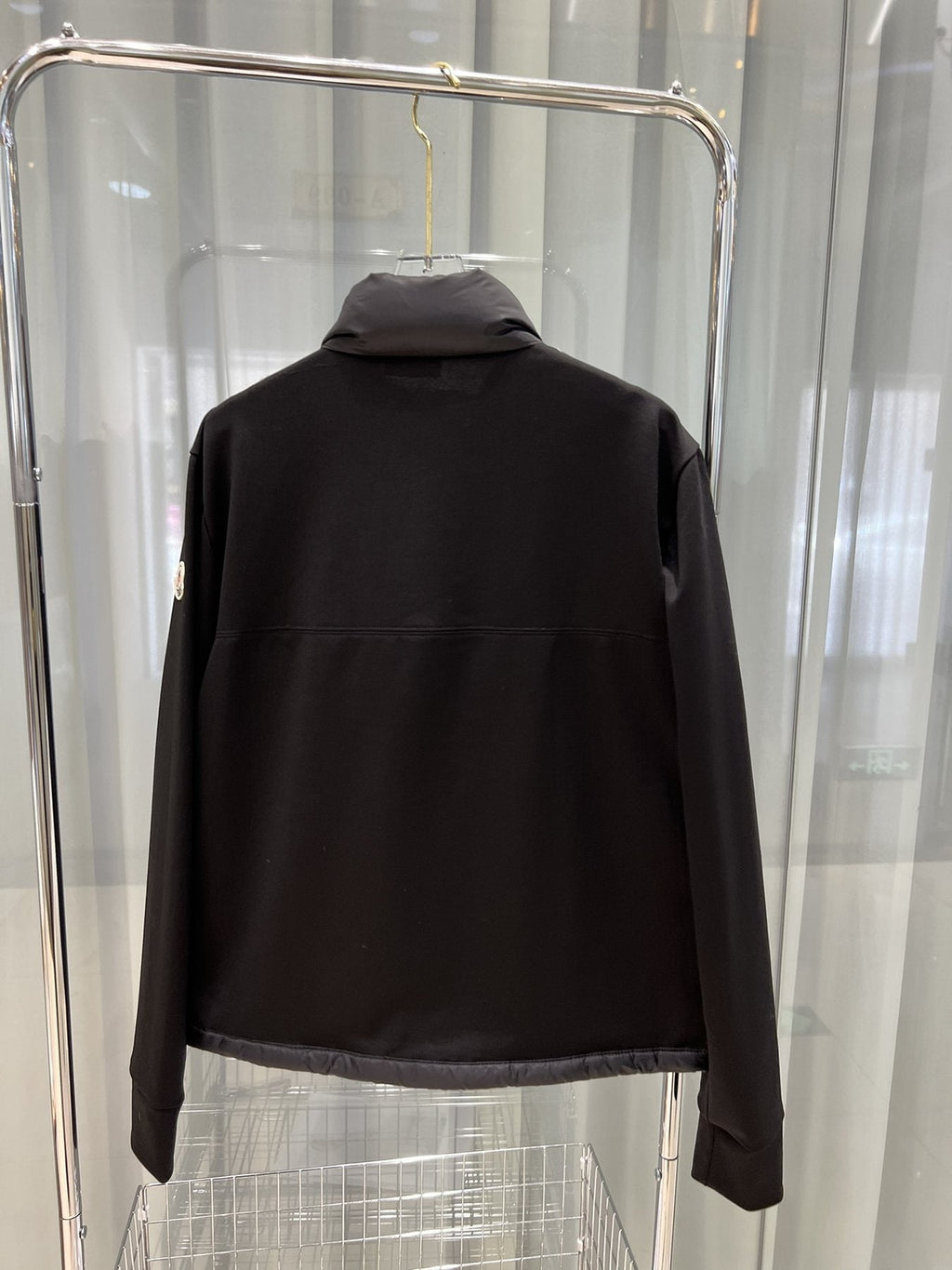 Moncler Quilted Front Knit Jacket — back