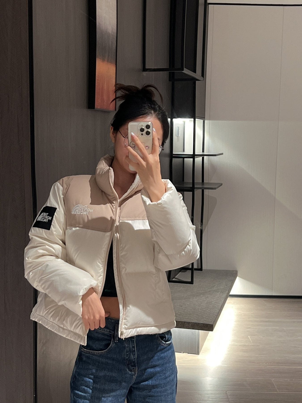 The North Face Women's Cropped Quilted Puffer Jacket — context