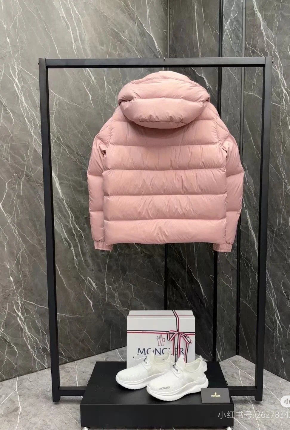 Moncler Matte Short Hooded Puffer Coat — back