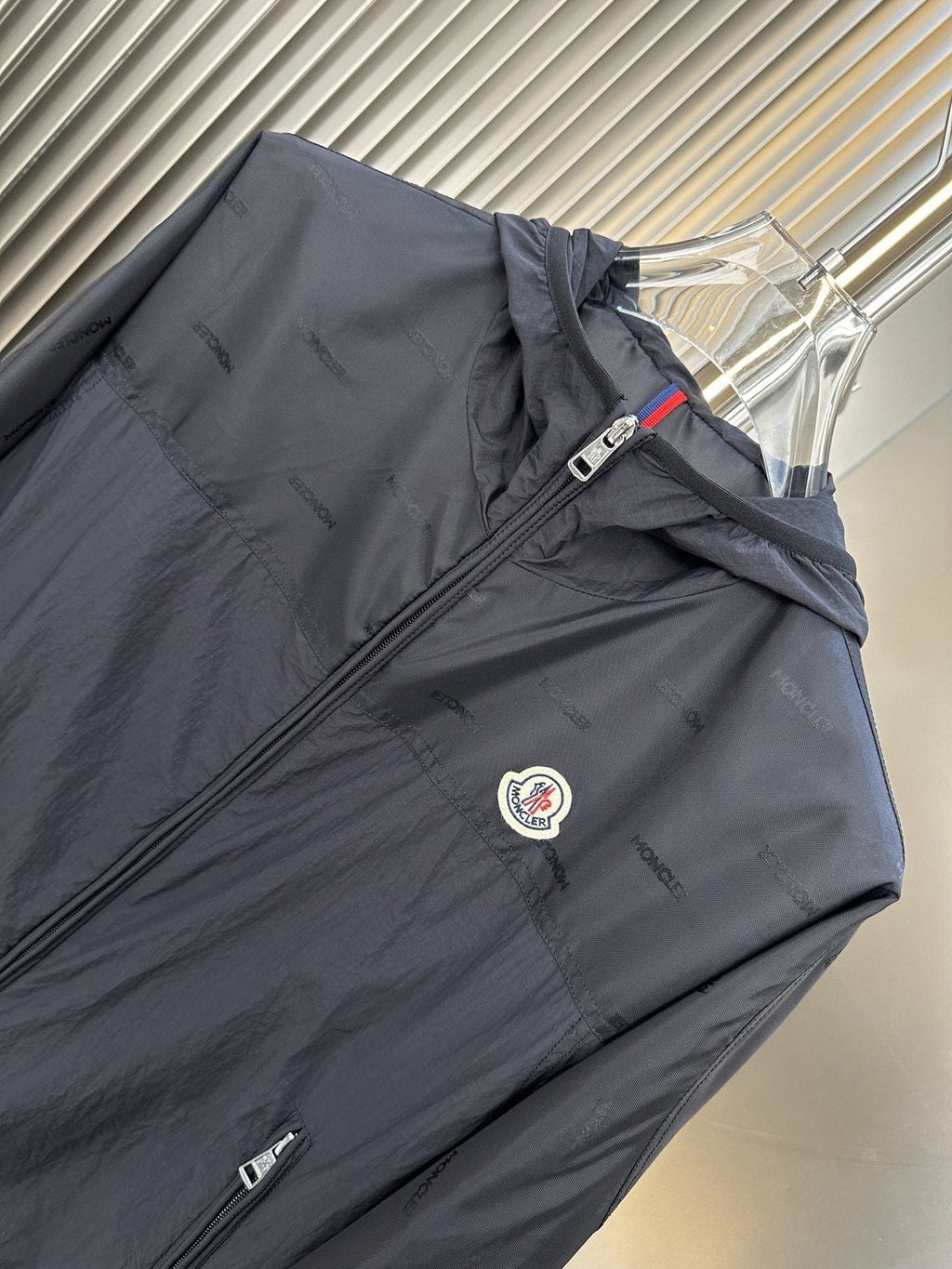 Moncler Hooded Full-Zip Jacket — detail
