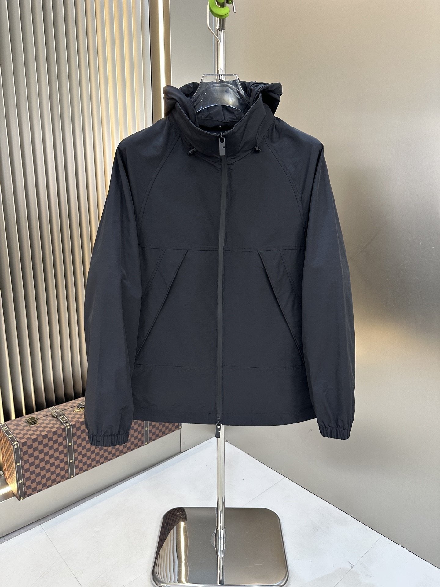 Burberry Hooded Zip-Front Jacket — hero
