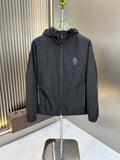 Moncler Black Hooded Full-Zip Jacket — hero