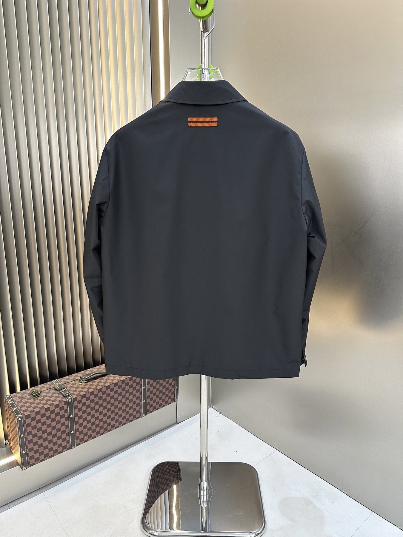 Zegna Zip-Front Collared Jacket — back