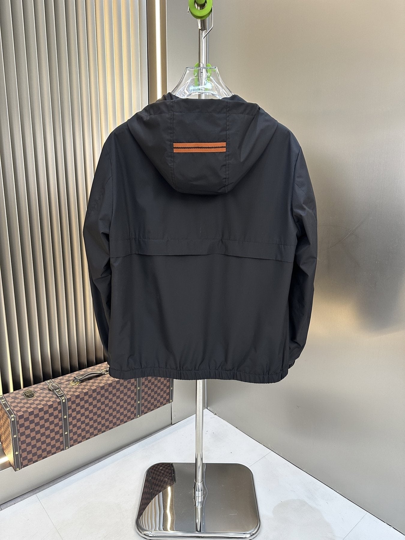 Zegna Hooded Zip-Front Jacket — back