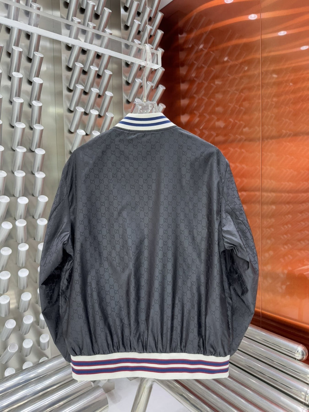 Gucci Allover Monogram Bomber Jacket — back