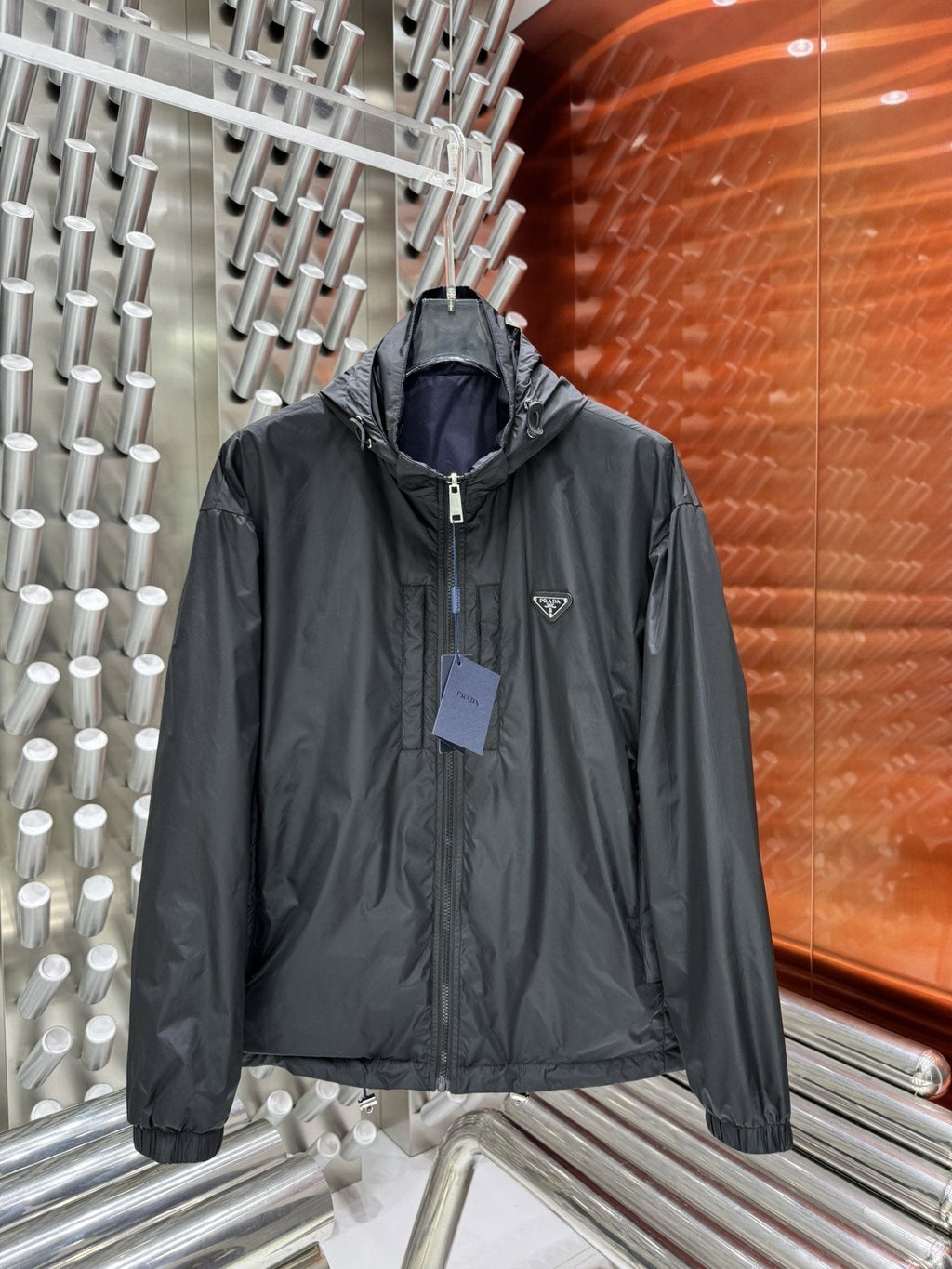 Burberry Triangular-Badge Hooded Windbreaker Jacket — hero
