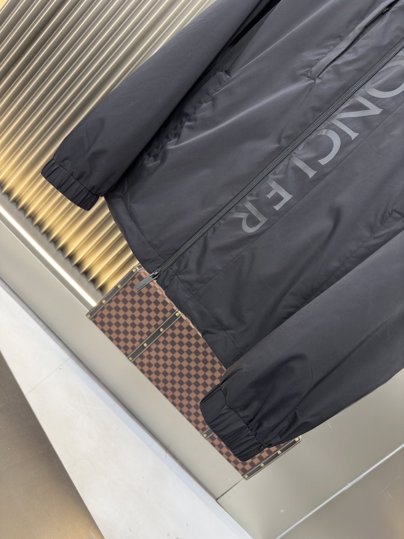 Moncler Stand Collar Full-Zip Jacket — detail