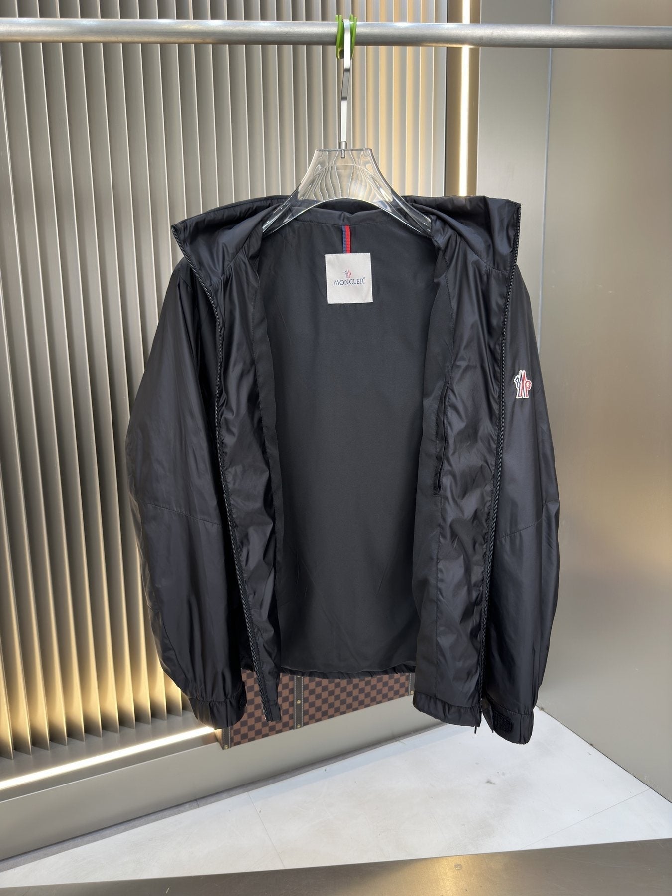 Moncler Hooded Full-Zip Jacket — detail