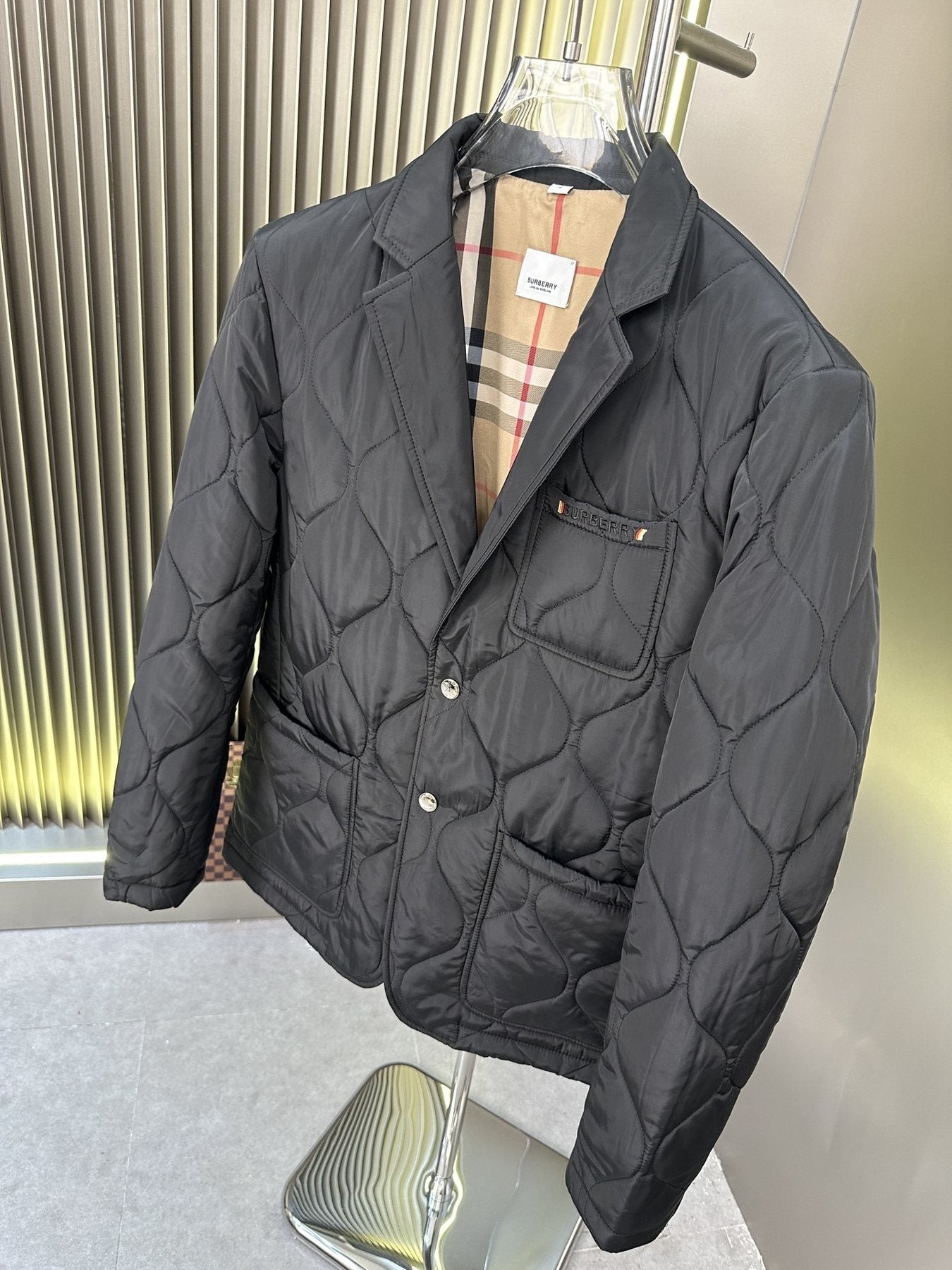 Burberry Quilted Blazer-Style Jacket — side