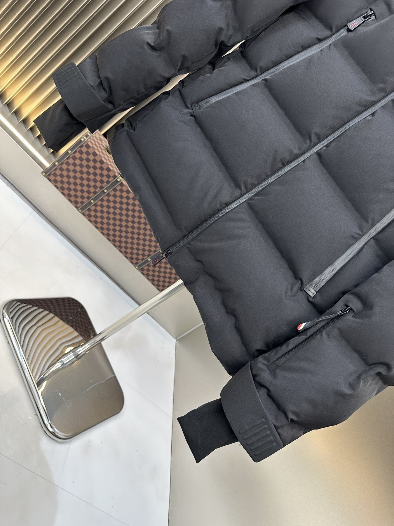 Moncler Hooded Quilted Puffer Coat — detail