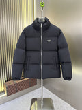Prada Quilted Triangle-Badge Puffer Jacket — hero