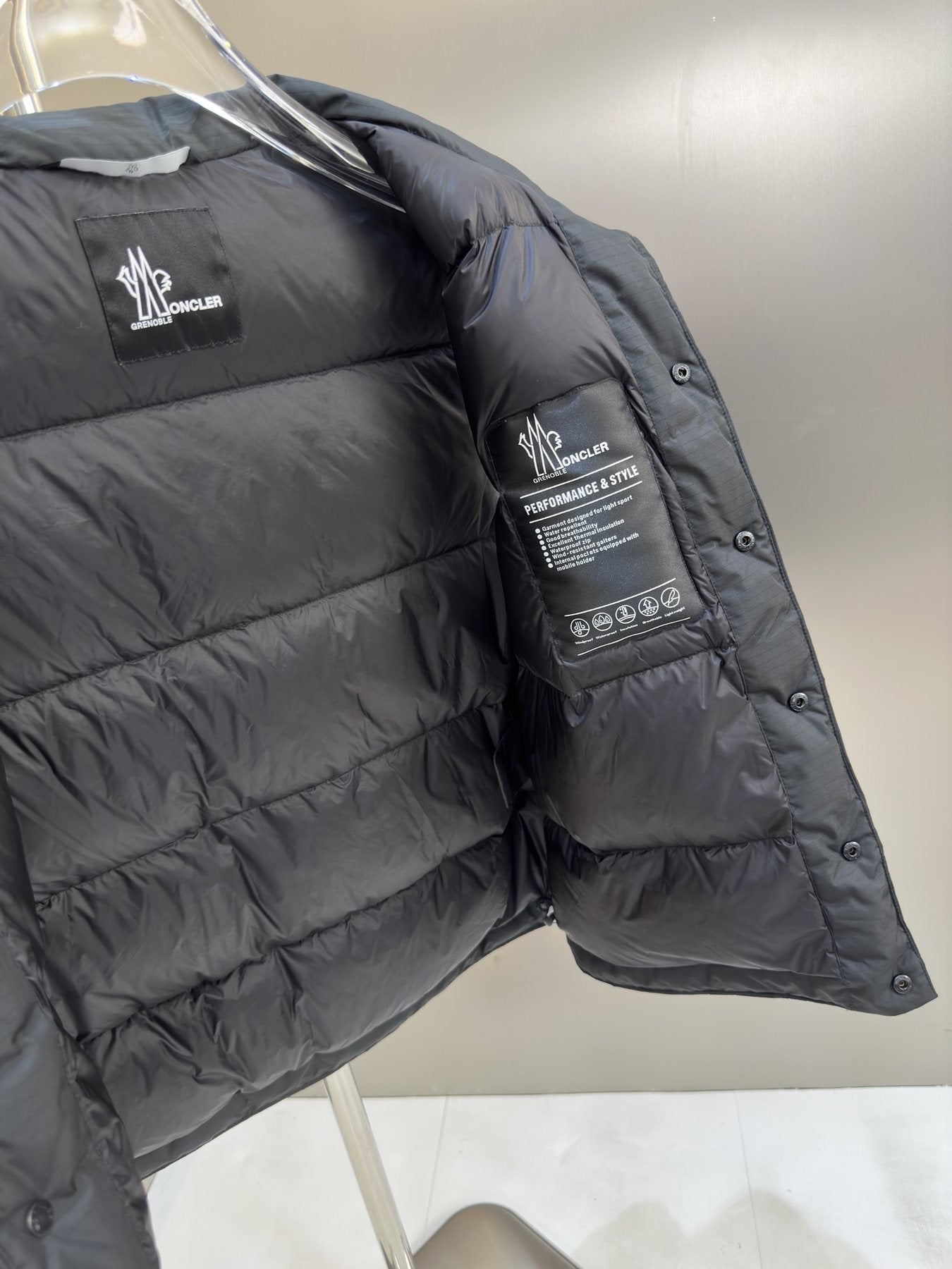 Moncler Quilted Utility Down Vest — detail