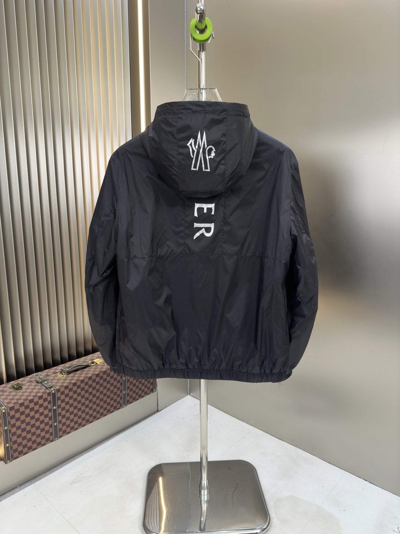 Moncler Hooded Zip-Front Jacket — back
