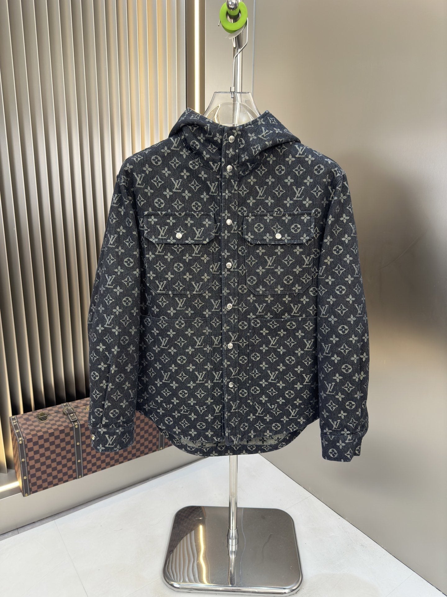 LV Allover Pattern Hooded Jacket — hero
