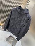 2026 Original Jacket Black Monogram Hooded Zip Jacket — front