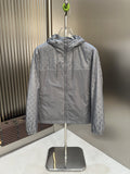 LV Hooded Patterned Panel Jacket — hero