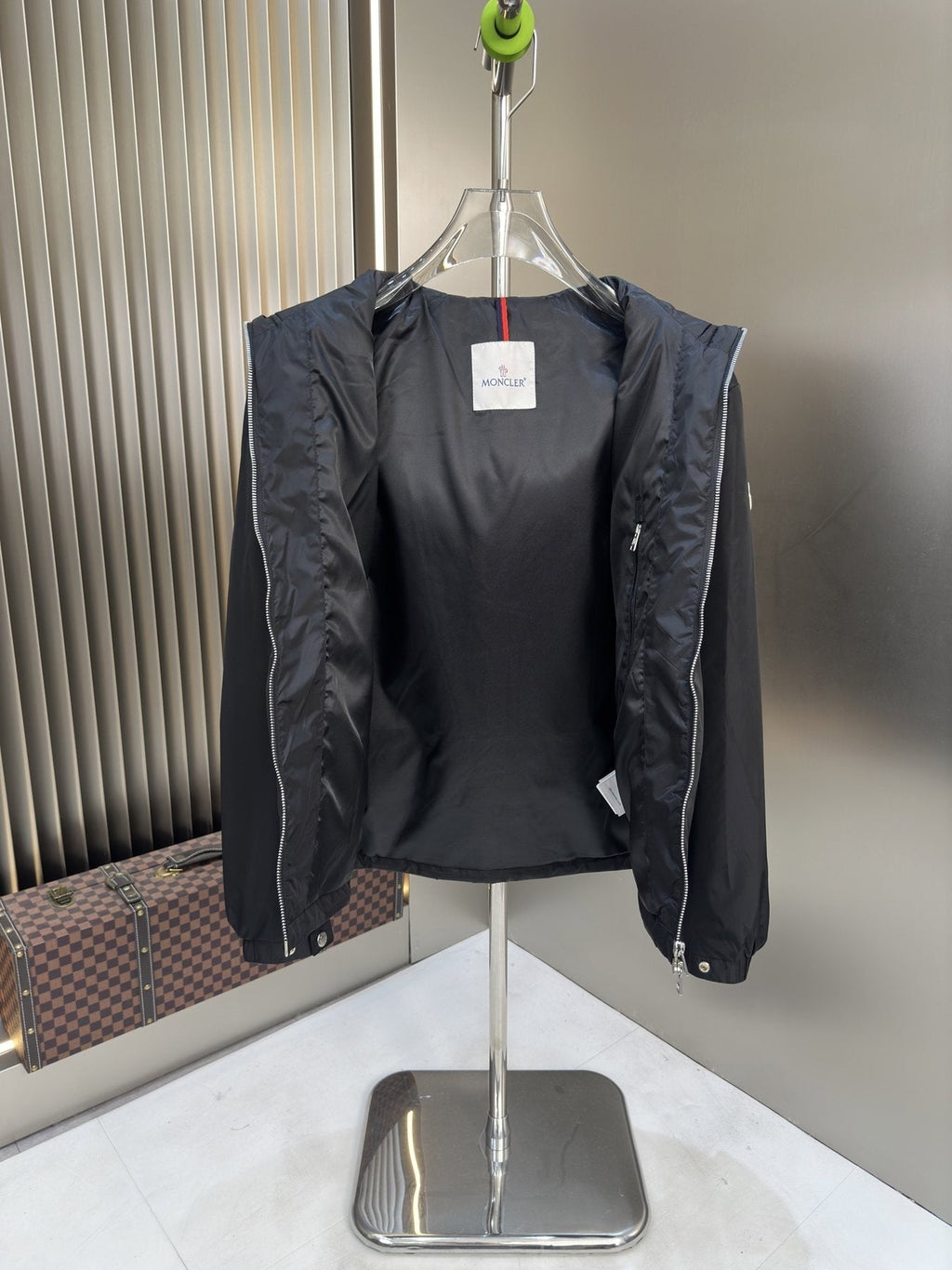Moncler Hooded Zip-Front Jacket — neck_label