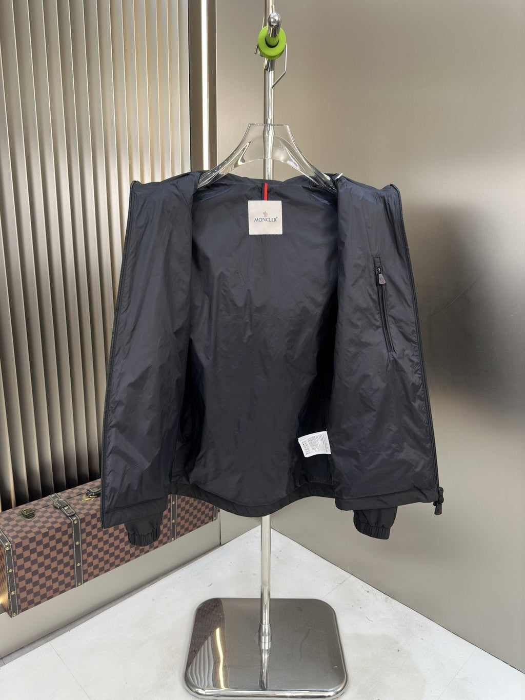 Moncler Hooded Zip-Front Jacket — detail