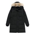 Canada Goose Long Quilted Fur-Trim Hood Puffer Jacket — hero