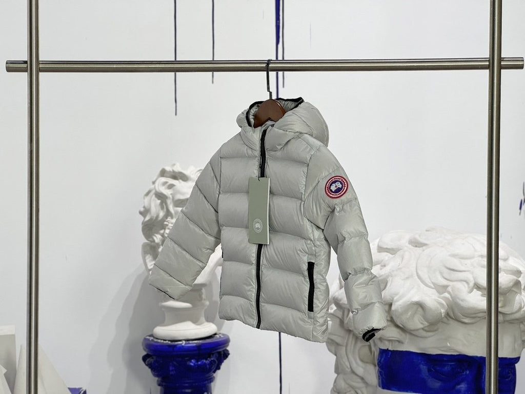 Canada Goose Kids' Hooded Quilted Down Jacket — hang_tag