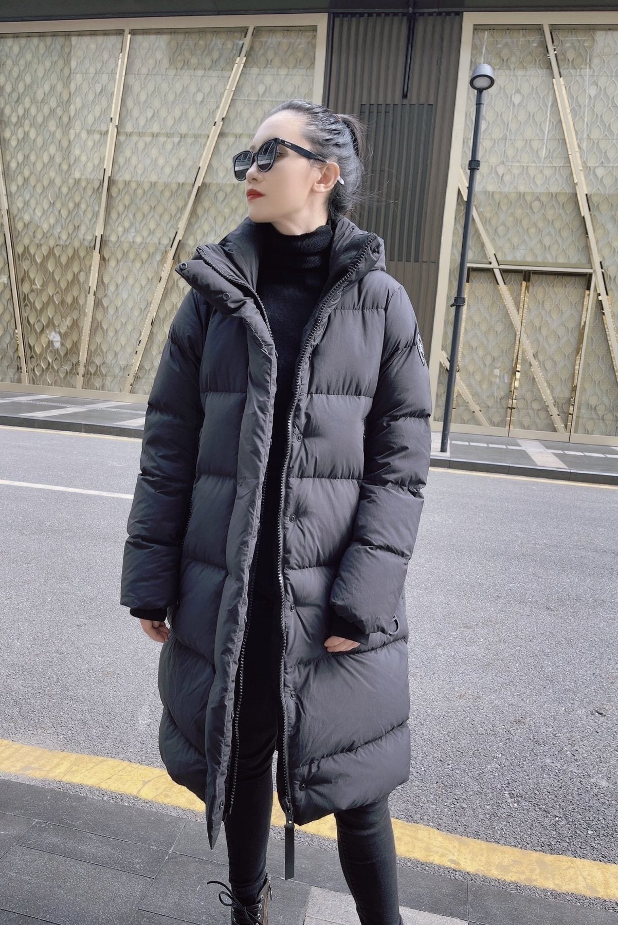 Canada Goose Longline Hooded Puffer Jacket — front