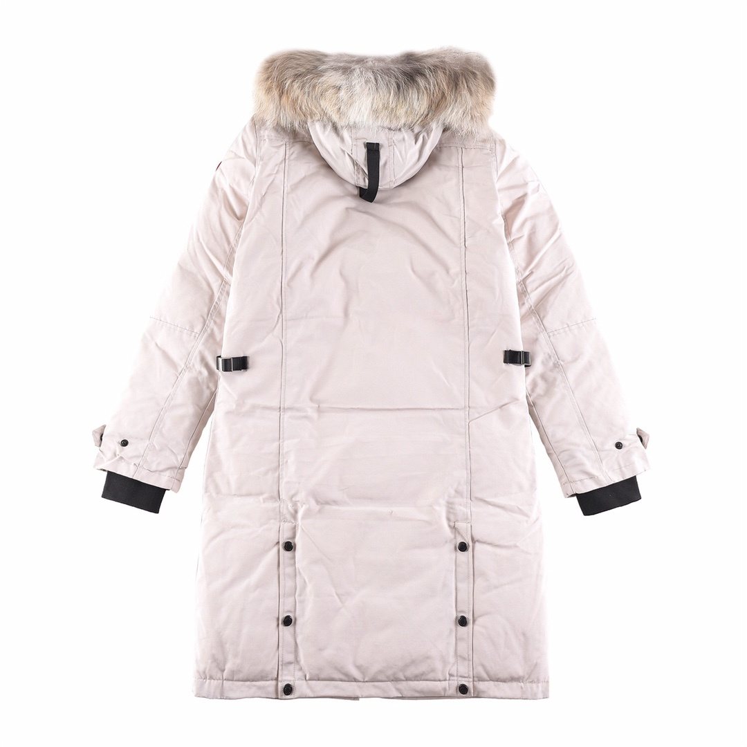 Canada Goose Women's Fur-Trim Hooded Long Down Jacket — back
