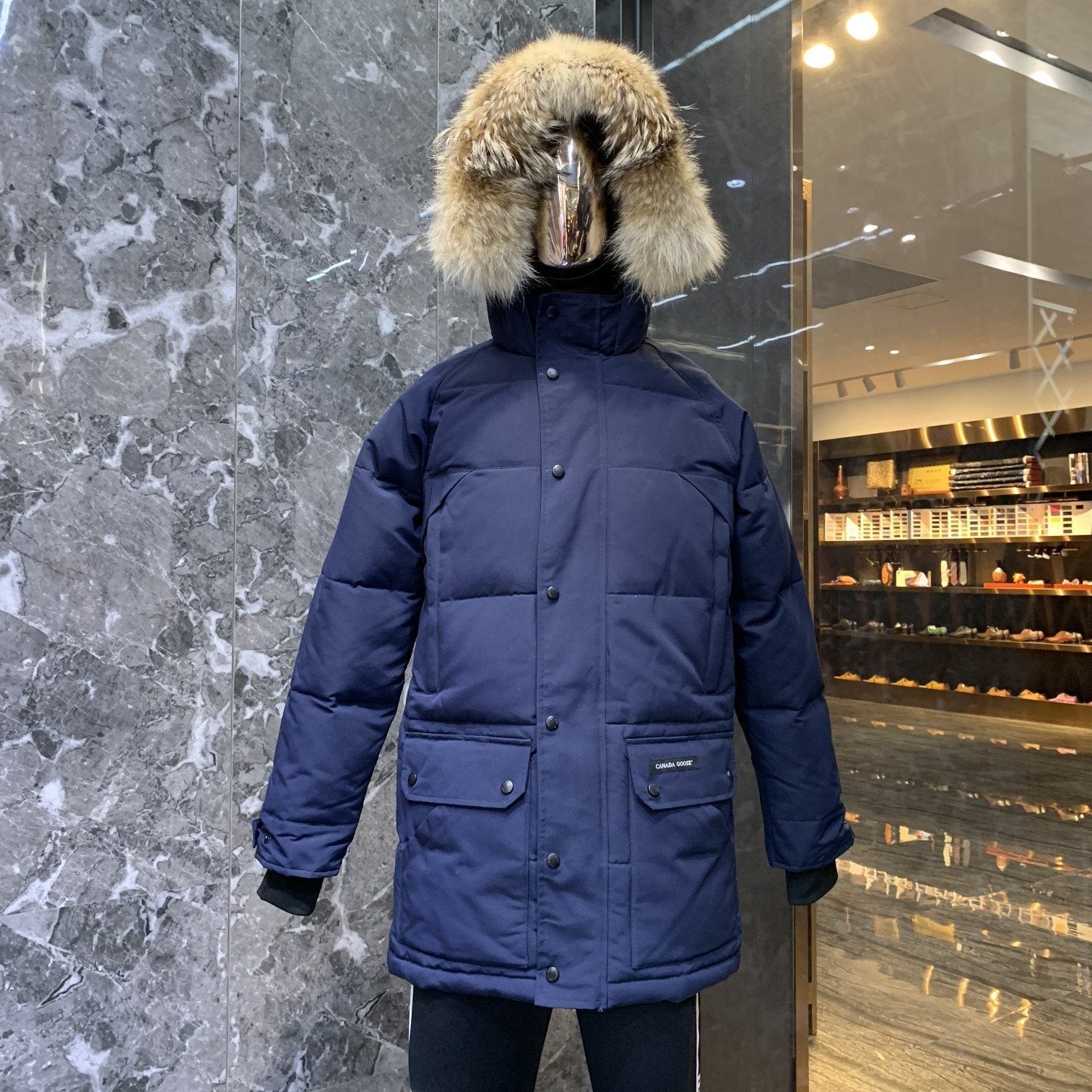 Canada Goose Fur-Trim Hooded Quilted Parka Jacket — front