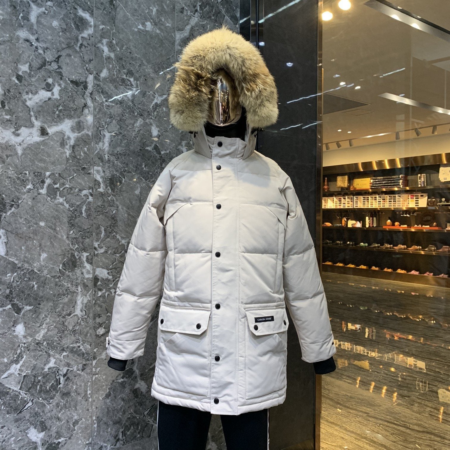 Canada Goose Fur-Trim Hooded Quilted Parka Jacket — front