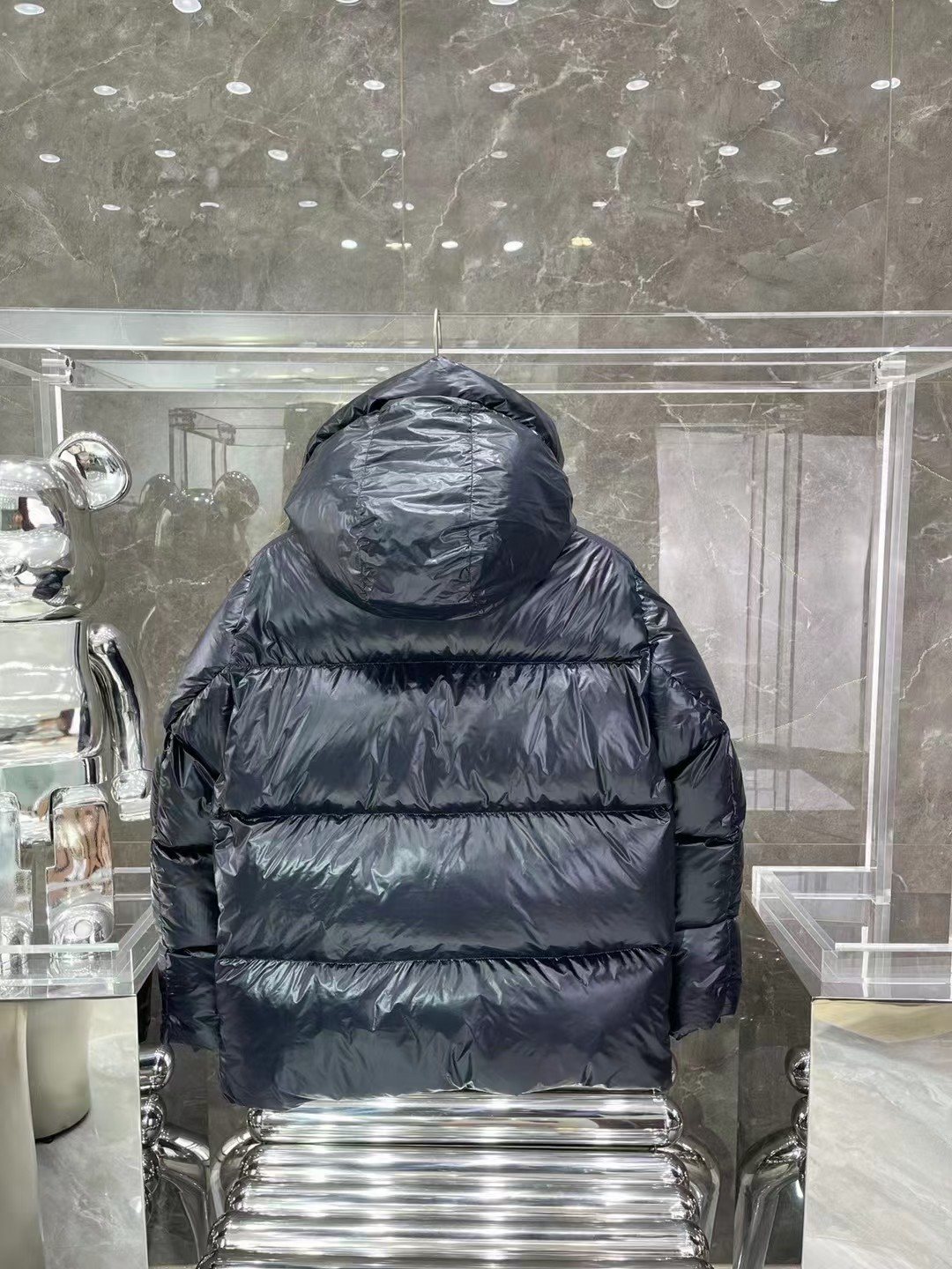 Canada Goose Hooded Glossy Puffer Jacket — back