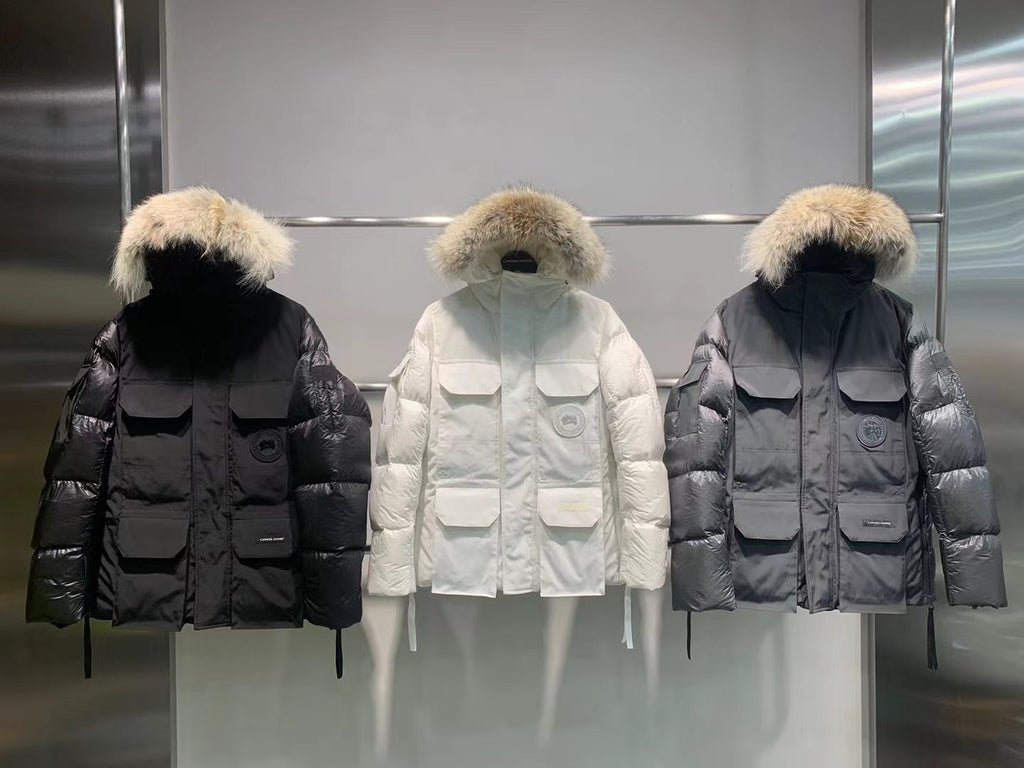 Canada Goose Fur-Trim Hooded Puffer Jacket — comparison