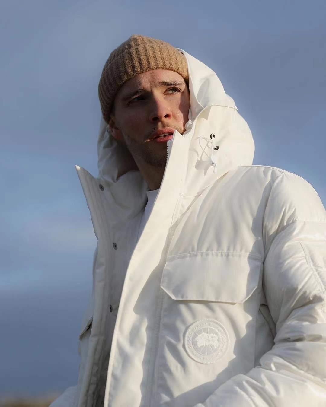 Canada Goose Fur-Trim Hooded Puffer Jacket — detail