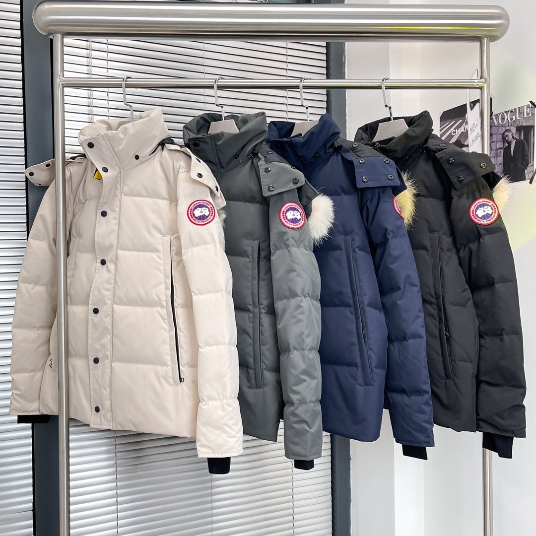 Canada Goose Fur-Trim Hood Puffer Jacket — comparison